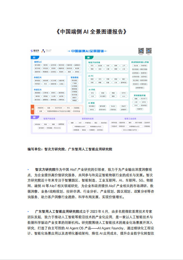 中国端侧AI全景图谱报告